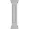 Ekena Millwork 8"W x 40"H Straight Newel Post with Panel, Peaked Capital & Base Trim (Installation kit included) NWL08X40SPP0B0 - alternate 2